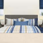 laken katoen 240x300 donnie coastal blue met kussenslopen