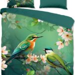Pure Dekbedovertrek "bloemen en vogels' 240 x 220