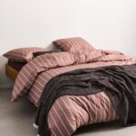 MARC O'POLO Torsken Dekbedovertrek Earth red - Lits-jumeaux XL – 260x200/220 cm + 2 kussenslopen 60x70 cm