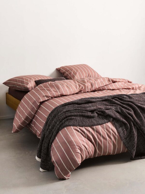 MARC O'POLO Torsken Dekbedovertrek Earth red - Lits-jumeaux XL – 260x200/220 cm + 2 kussenslopen 60x70 cm
