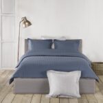 De Witte Lietaer Dekbedovertrek Katoen Satijn Zygo - Lits Jumeaux - 240 x 220 cm - Blauw
