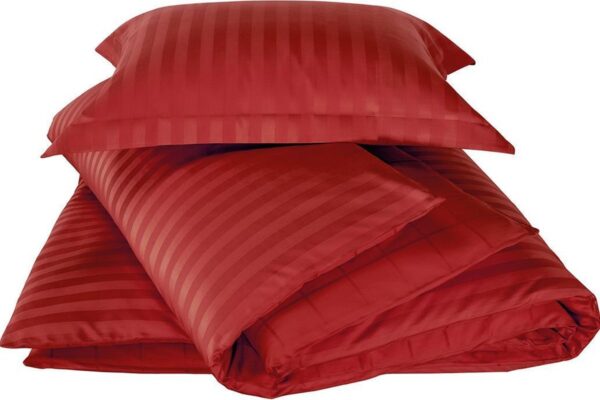 De Witte Lietaer Dekbedovertrek Katoen Satijn Zygo - Eenpersoons - 140 x 220 cm - Rood