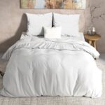 Flanel Mendez Dekbedovertrek - 240X200/220 + 2 x kussenslopen 60x70 - Wit
