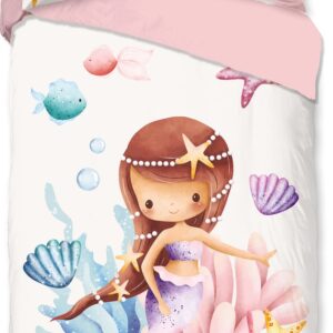 Pure Kinderdekbedovertrek "zeemeermin" 140x220