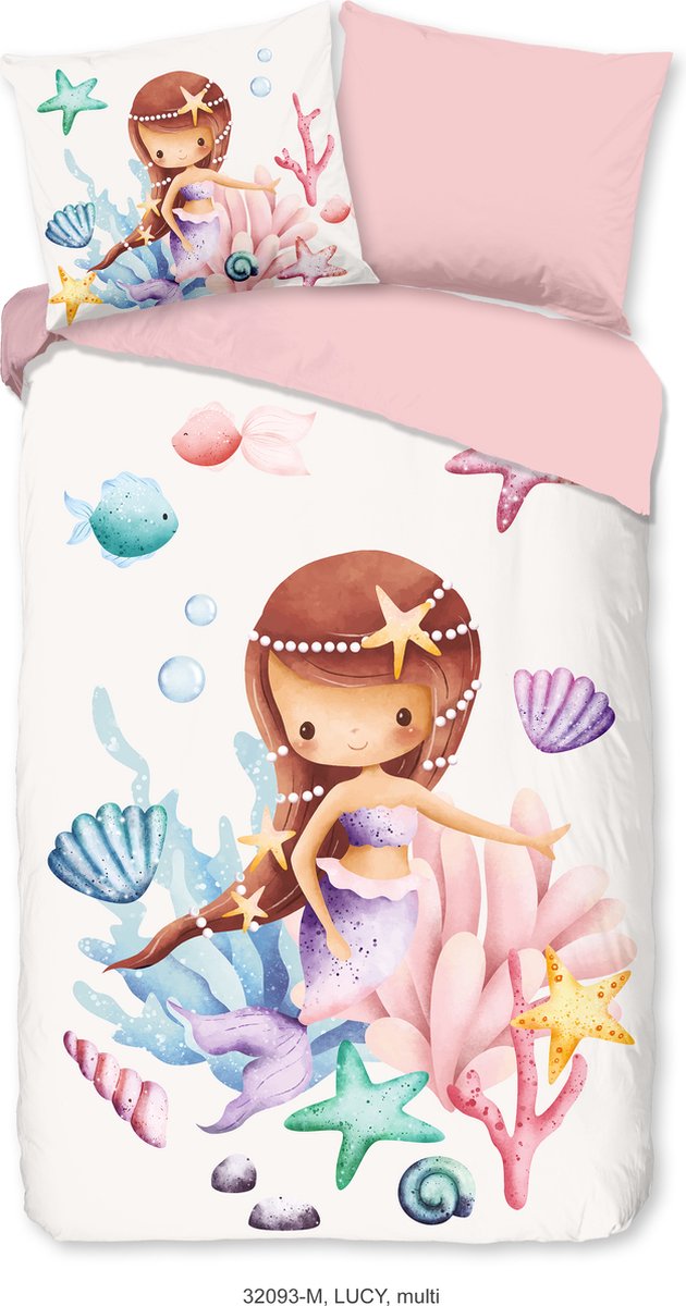 Pure Kinderdekbedovertrek "zeemeermin" 140x220