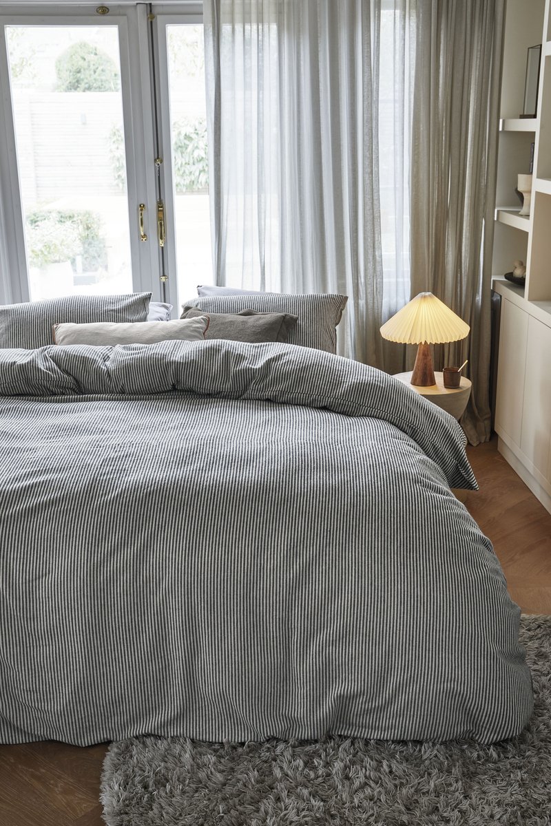 Beddinghouse Ivan dekbedovertrek - Lits-Jumeaux - 240 x 200/220 cm - Zwart