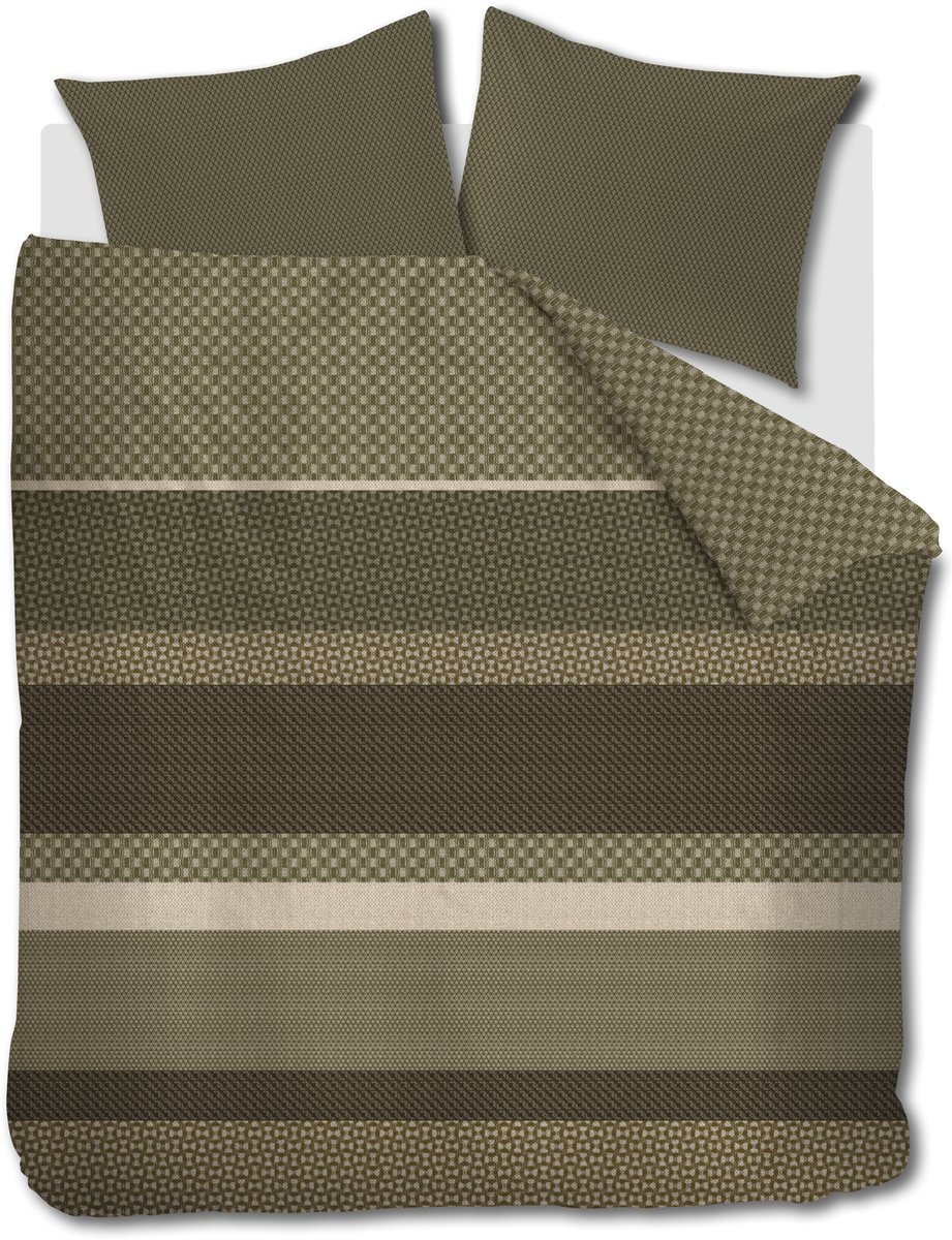 Beddinghouse Fera dekbedovertrek - Lits-Jumeaux - 240 x 200/220 cm - Groen