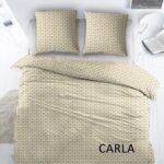 katoen - laken - carla yellow - 1 persoons - 180x290 - incl kussensloop