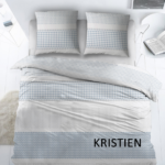 katoen laken Kristien bleu 1 persoons 180x290 incl sloop