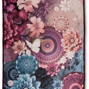 HIP Plaid 130x160 cm - Mandala en Bloemen Print