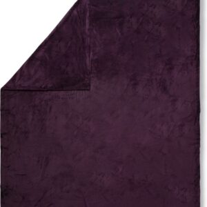 Luxe Bordeaux Polyvelvet Plaid 130x160 cm - Effen Design