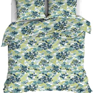 Romanette Terrazzo - Dekbedovertrek - 240x200/220 cm + 2 kussenslopen 60x70 cm - Blauw/Groen