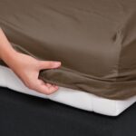 ESSENZA Satin Hoeslaken Cafe Noir - 180x200 cm
