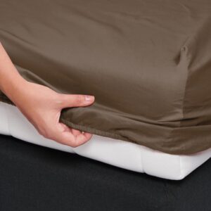 ESSENZA Satin Hoeslaken Cafe Noir - 180x200 cm