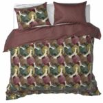 De Witte Lietaer Dekbedovertrek Goliath Bordeaux - 240 x 220 + 2x 60 x 70 cm - Katoen Satijn
