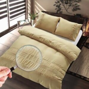 Hotel Home Collection - Dekbedovertrek - Plymouth - Zand 240x220