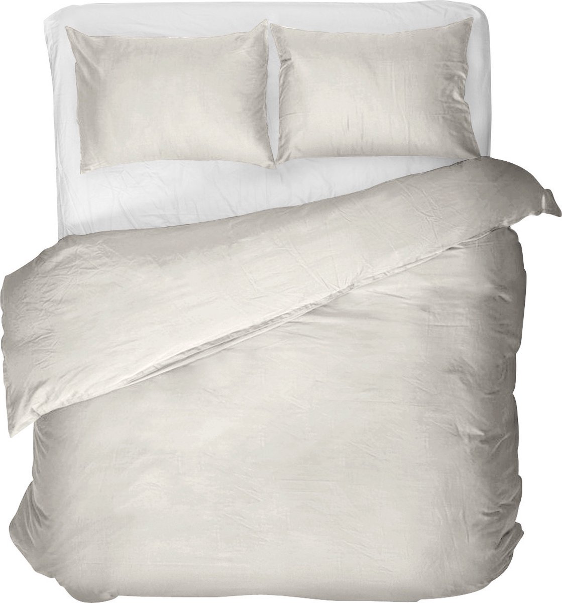 Primaviera Deluxe Egyptisch Katoen Dekbedovertrek - 240X200/260 + 2 x kussenslopen 60x70 - Creme