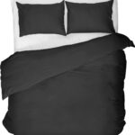 Primaviera Deluxe Egyptisch Katoen Dekbedovertrek - 240X200/260 + 2 x kussenslopen 60x70 - Zwart