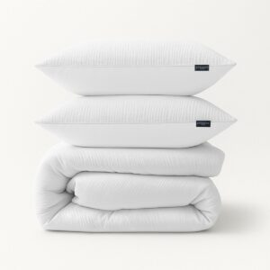 Zydante® Dekbedovertrekset Mousseline Micro 240x220 - Wit - met 2 Kussenslopen