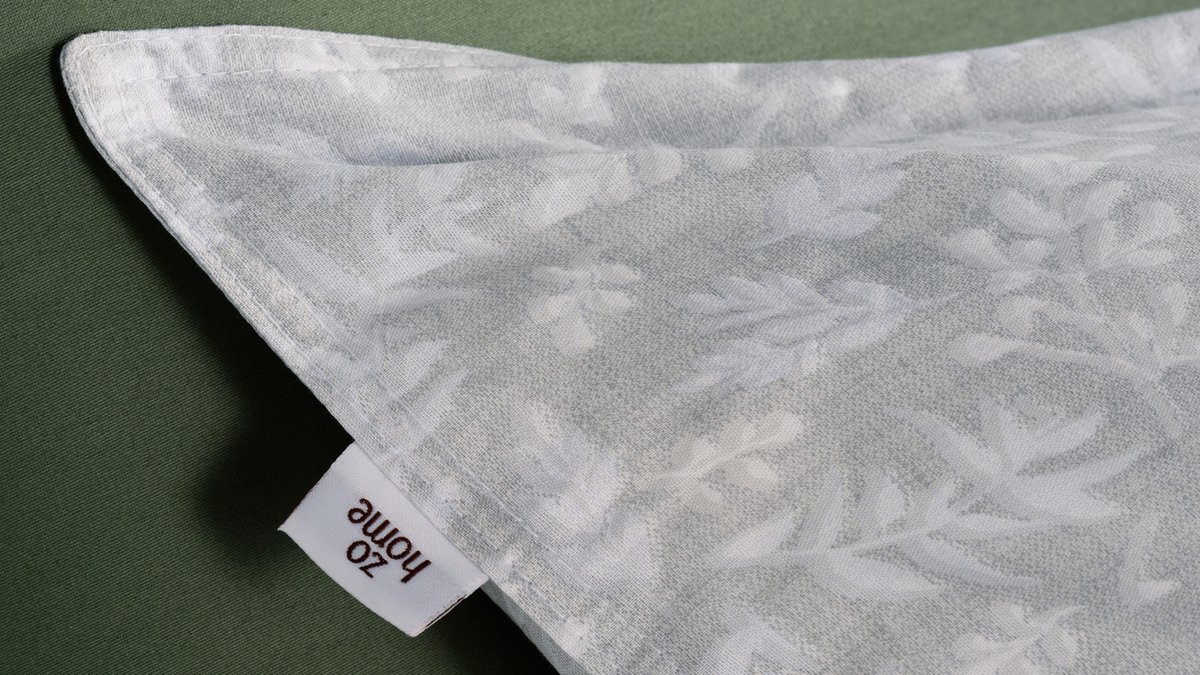 Zohome Dekbedovertrek Petali di Lino - Deken - Dekbed - Grijs - 100% Katoen - Bloemen - 240x220 + 2 slopen 60/70 cm - Afbeelding 3