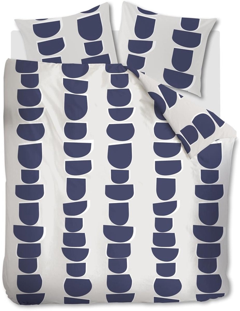 Vtwonen Moons dekbedovertrek - 240x200/220 cm - Indigo