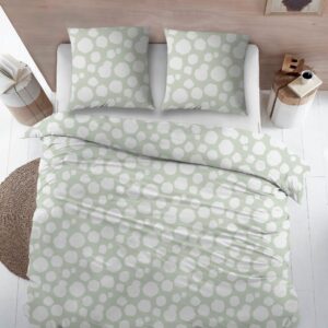 Percalino Dekbedovertrek - Green Bollen Perkalkatoen - B 240 x L 220 cm -