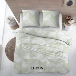 Percalino Home Paris - Citrons - Dekbedovertrek 240x220 cm - Groen