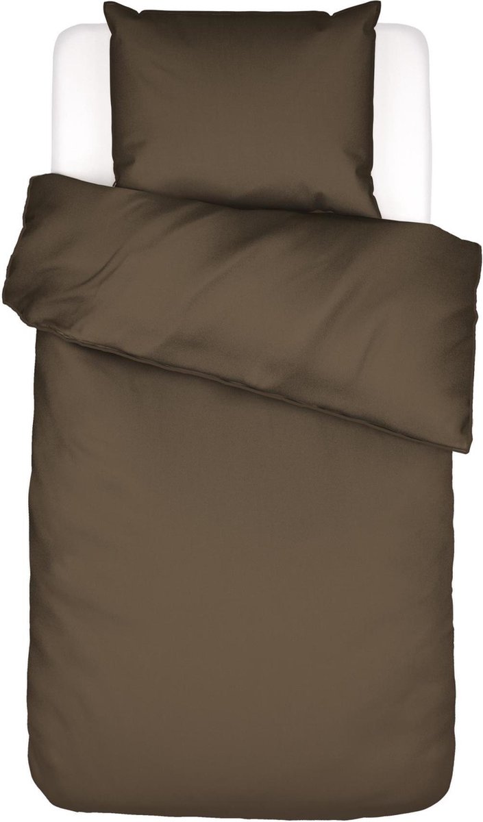 ESSENZA Minte Dekbedovertrek Cafe Noir - Eenpersoons – 140x200/220 cm