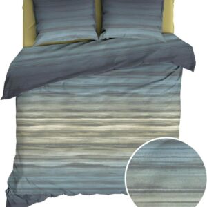 Satin d'Or Fluvius Dekbedovertrek - Lits-jumeaux -(240x200/220 cm + 2 slopen) - Teal/Blauw