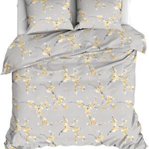 Satin d'Or Moriko - Dekbedovertrek - 240x200/220 cm + 2 kussenslopen 60x70 cm - Geel