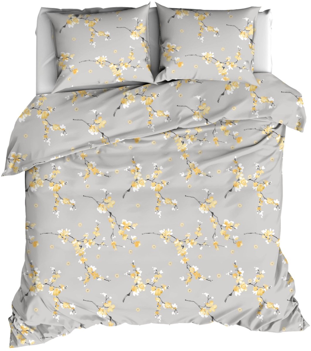 Satin d'Or Moriko - Dekbedovertrek - 240x200/220 cm + 2 kussenslopen 60x70 cm - Geel