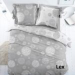 Flanel laken LEX grijs 240 x 300 met slopen