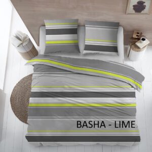 Flanel Laken 2 persoons 240 x 300 met kussenslopen basha lime