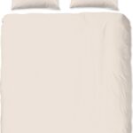 HIP dekbedovertrek effen kleur - 240x200/220 cm - Zand - 100% Katoen satijn