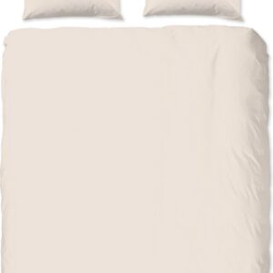 HIP dekbedovertrek effen kleur - 240x200/220 cm - Zand - 100% Katoen satijn