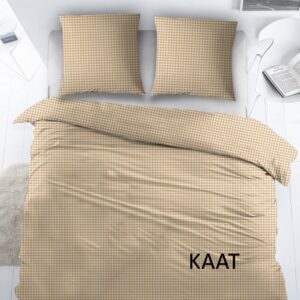 Katoen Laken 2 persoons 240x300 met kussenslopen KAAT YELLOW