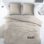Lakenset Katoen Kaat - Beige - 240 x 300 cm + 2 kussenslopen