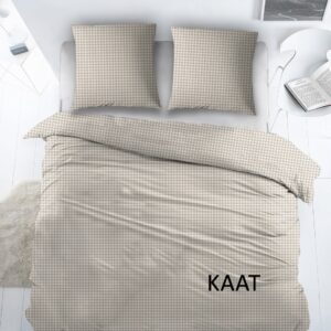 Lakenset Katoen Kaat - Beige - 240 x 300 cm + 2 kussenslopen