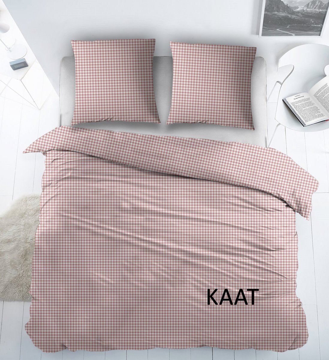 Sleepnight Lakenset Katoen Kaat - Roze - 240 x 300 cm + 2 kussenslopen