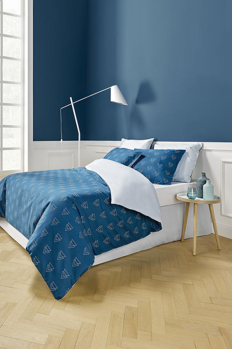De Witte Lietaer Illuminati - Dekbedovertrek - 240x200/220 cm + 2 kussenslopen 60x70 cm - Halogen Blue/Midnight