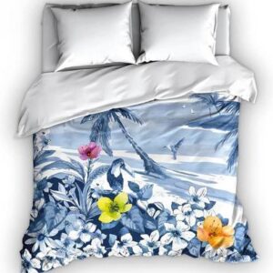 Satin d'Or Blue Lagoon - Dekbedovertrek - 240x200/220 cm + 2 kussenslopen 60x70 cm - Blue