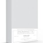 Romanette Hoeslaken Katoen Lichtgrijs-180 x 200 cm