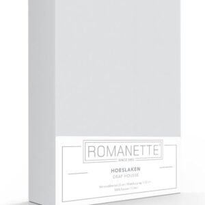 Romanette Hoeslaken Katoen Lichtgrijs-180 x 200 cm
