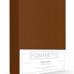 Luxe Hoeslaken - Bruin - 180x200 cm - Katoen - Romanette