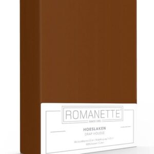 Luxe Hoeslaken - Bruin - 180x200 cm - Katoen - Romanette