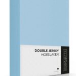 Romanette Double jersey bleu 100% katoen kingsize 200x200/220/230