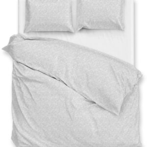 Zohome Dekbedovertrek Petali di Lino - Deken - Dekbed - Grijs - 100% Katoen - Bloemen - 240x220 + 2 slopen 60/70 cm