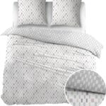 Percalino Dekbedovertrek - Grey, Beige Geometrisch Perkalkatoen - B 240 x L 220 cm