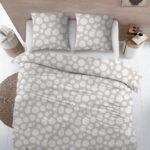 Percalino Dekbedovertrek - Beige Bollen Perkalkatoen - B 240 x L 220 cm