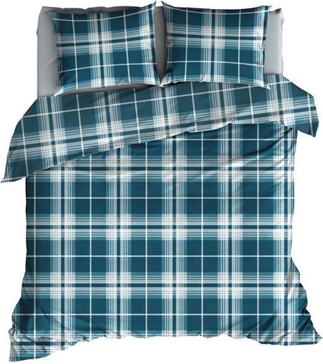 Satin d'Or Banff - Dekbedovertrek - 240x200/220 cm + 2 kussenslopen 60x70 cm - Teal
